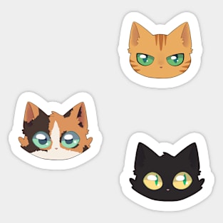 Adorable Cats Set Sticker